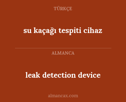leak detection device - su kaçağı tespiti cihaz
