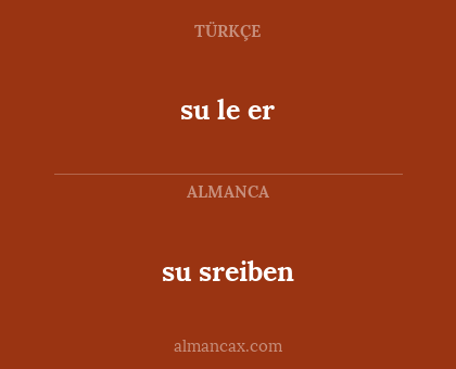 su sreiben - su le er