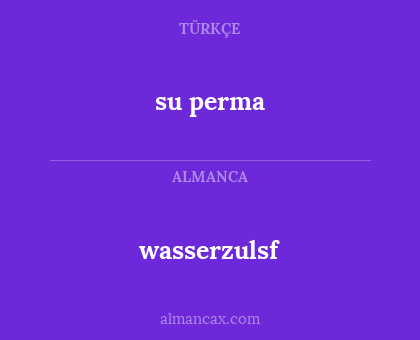 wasserzulsf - su perma