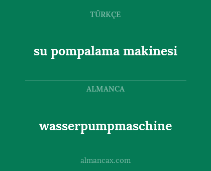wasserpumpmaschine - su pompalama makinesi