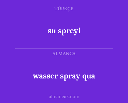 wasser spray qua - su spreyi