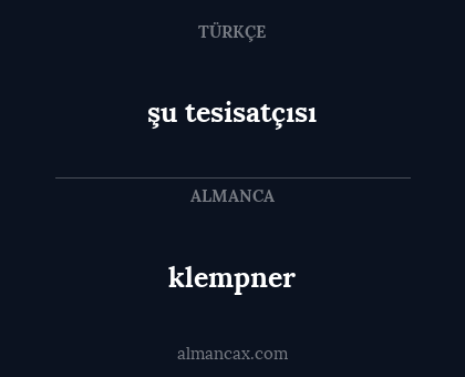 klempner - şu tesisatçısı