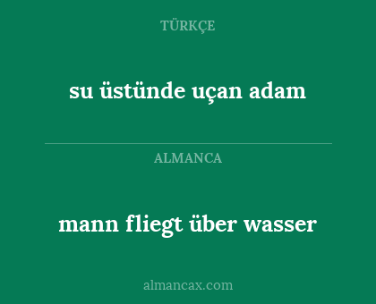 su üstünde uçan adam - mann fliegt über wasser