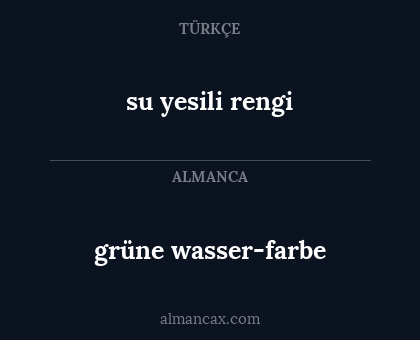 grüne wasser-farbe - su yesili rengi