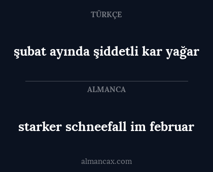 şubat ayında şiddetli kar yağar - starker schneefall im februar