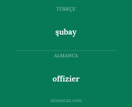 offizier - şubay