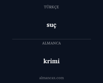 suç - krimi