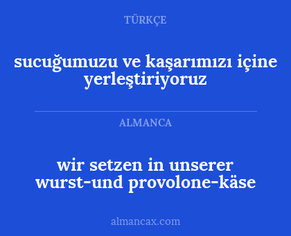 wir setzen in unserer wurst-und provolone-käse - sucuğumuzu ve kaşarımızı içine yerleştiriyoruz