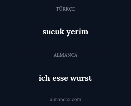 sucuk yerim - ich esse wurst