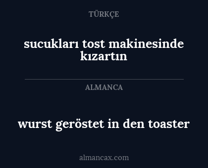 wurst geröstet in den toaster - sucukları tost makinesinde kızartın