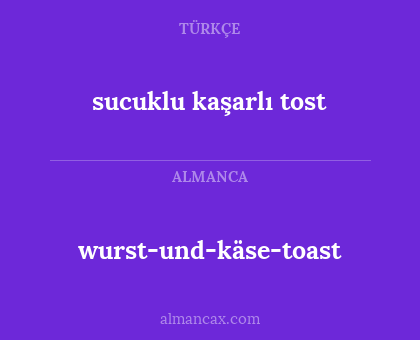 wurst-und-käse-toast - sucuklu kaşarlı tost