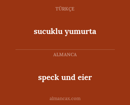 speck und eier - sucuklu yumurta