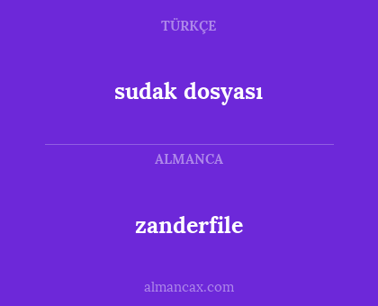 zanderfile - sudak dosyası