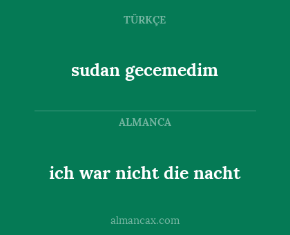 ich war nicht die nacht - sudan gecemedim