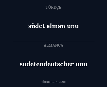 südet alman unu - sudetendeutscher unu