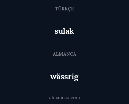 wässrig - sulak