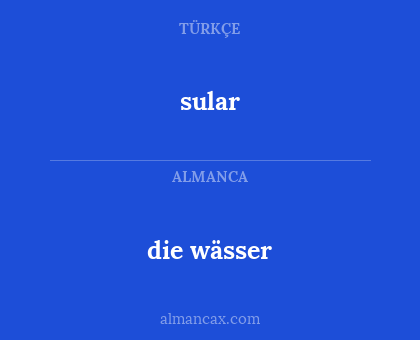 die wässer - sular