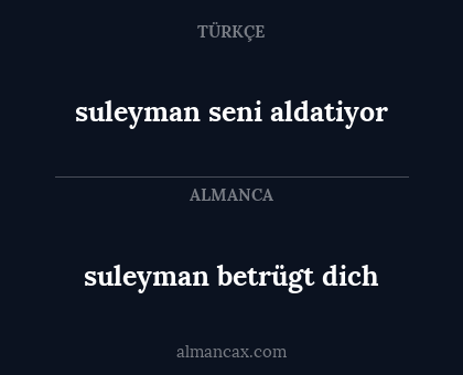suleyman seni aldatiyor - suleyman betrügt dich