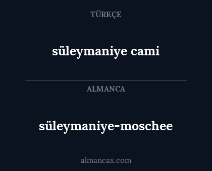 süleymaniye cami - süleymaniye-moschee