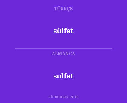 sulfat - sülfat