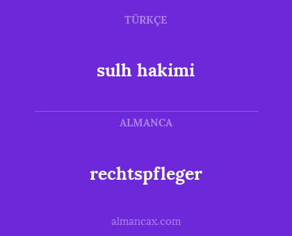 sulh hakimi - rechtspfleger