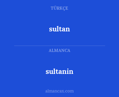 sultan - sultanin