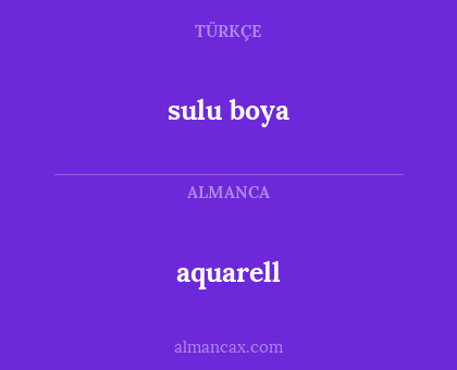 aquarell - sulu boya