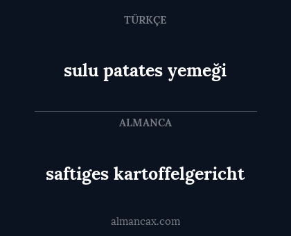 saftiges kartoffelgericht - sulu patates yemeği
