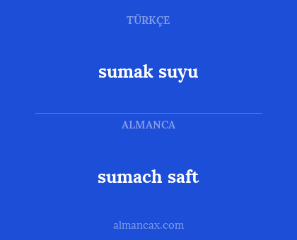 sumach saft - sumak suyu