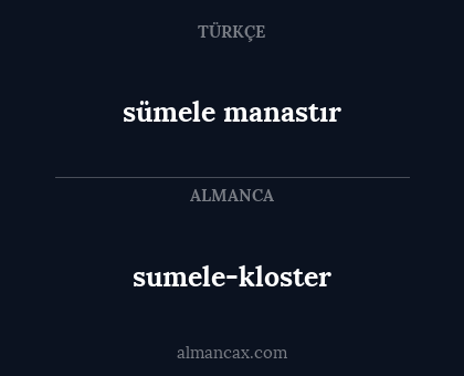 sumele-kloster - sümele manastır