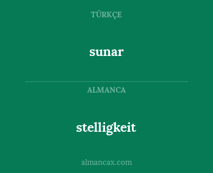 sunar - stelligkeit
