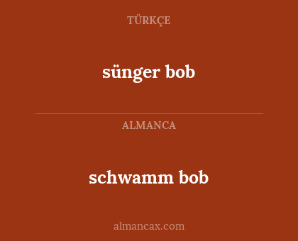 sünger bob - schwamm bob
