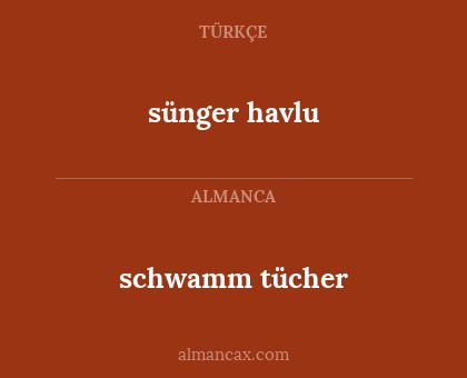sünger havlu - schwamm tücher
