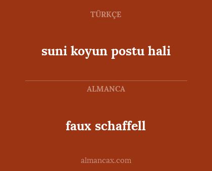 suni koyun postu hali - faux schaffell