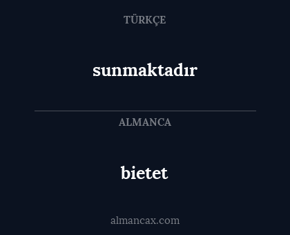 sunmaktadır - bietet