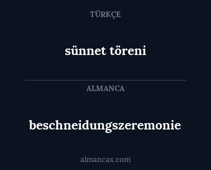 beschneidungszeremonie - sünnet töreni