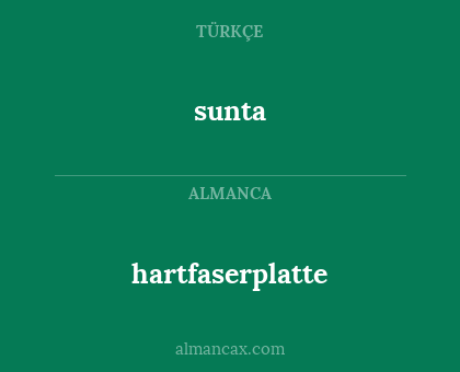 sunta - hartfaserplatte