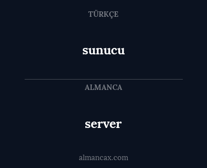 server - sunucu