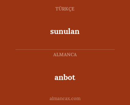 sunulan - anbot