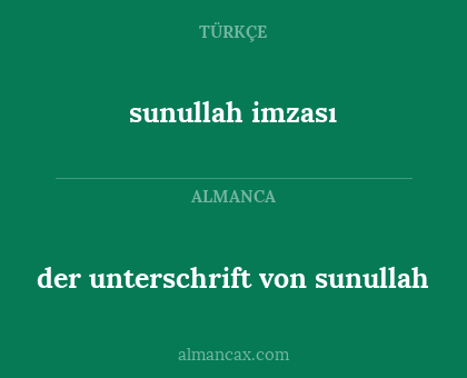 sunullah imzası - der unterschrift von sunullah