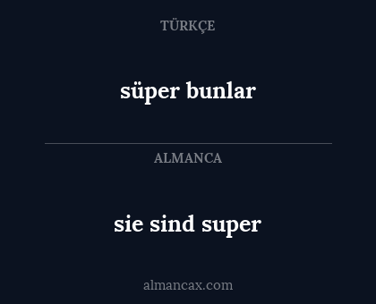 süper bunlar - sie sind super