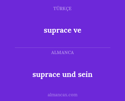 suprace ve - suprace und sein