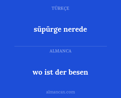 süpürge nerede - wo ist der besen