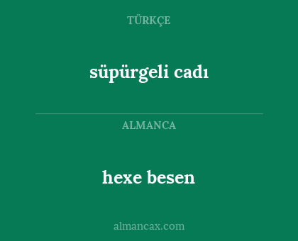 hexe besen - süpürgeli cadı