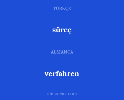 verfahren - süreç