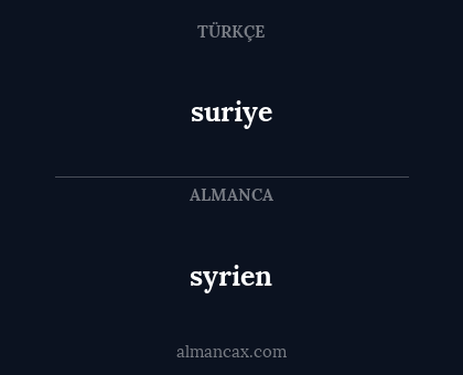 syrien - suriye