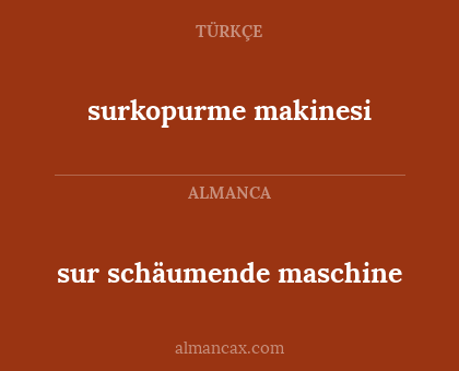 sur schäumende maschine - surkopurme makinesi