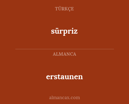 sürpriz - erstaunen