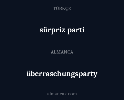 sürpriz parti - überraschungsparty