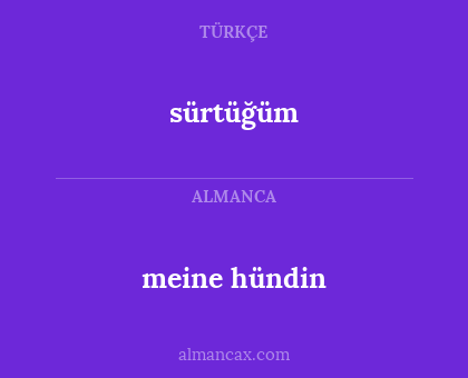sürtüğüm - meine hündin